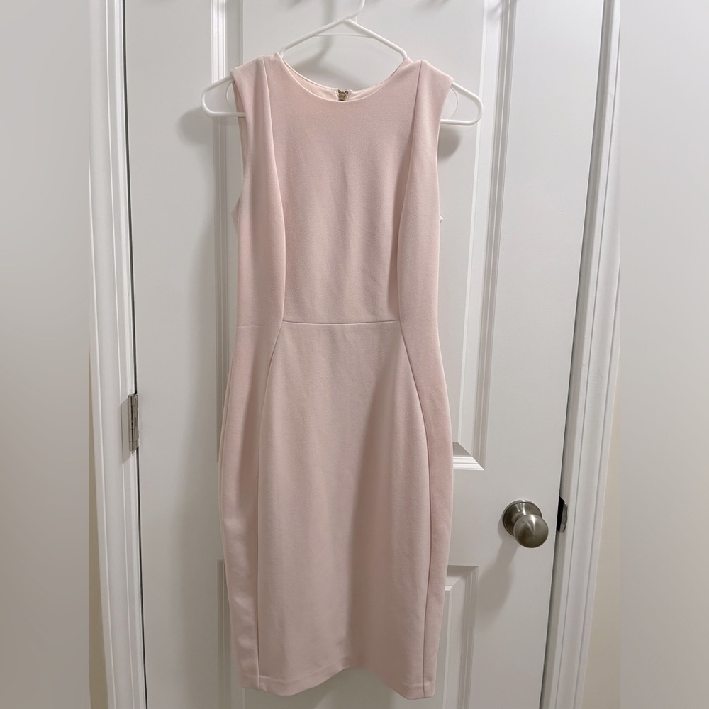 Calvin Klein blush sleeveless bodycon dress size 2